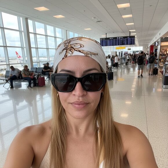 NA luxury Print Head Scarf - Picture 6 of 8